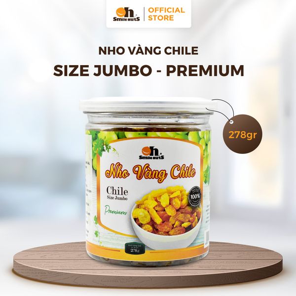 Nho Khô Vàng Chile - Hủ nhựa 278g - Oh Smile Nuts