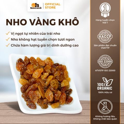  Nho Khô Vàng Chile - Hộp Tròn 550g - Oh Smile Nuts 