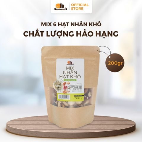  Mix 6 Loại Nhân Hạt Khô Nhập Khẩu - Túi 200g - Oh Smile Nuts 