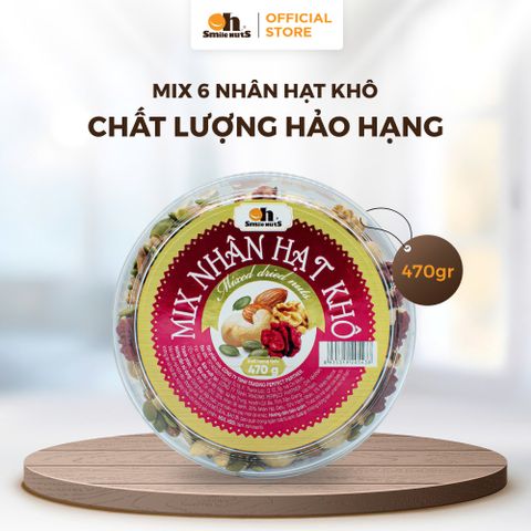  Mix 6 Loại Nhân Hạt Khô Nhập Khẩu - Hộp 470g - Oh Smile Nuts 