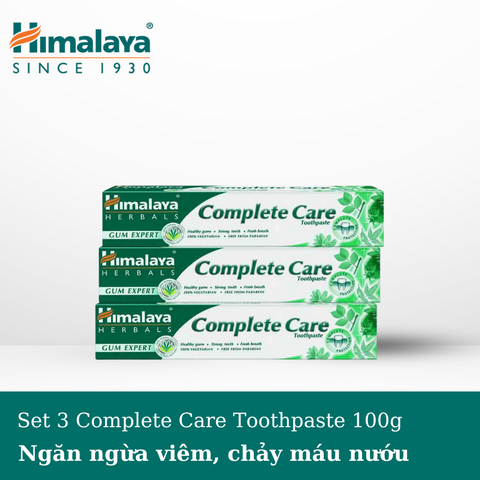 Set 3 kem đánh răng Himalaya Complete Care Toothpaste bảo vệ nướu 100g