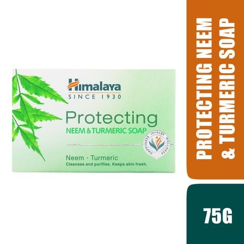 Xà phòng trị mụn lưng, viêm lỗ chân lông Himalaya neem và nghệ tây 75g