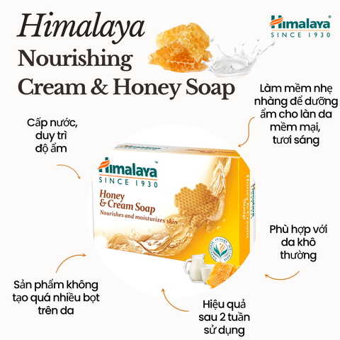 (HSD 11/2024) XÀ PHÒNG MẬT ONG NOURISHING CREAM & HONEY SOAP