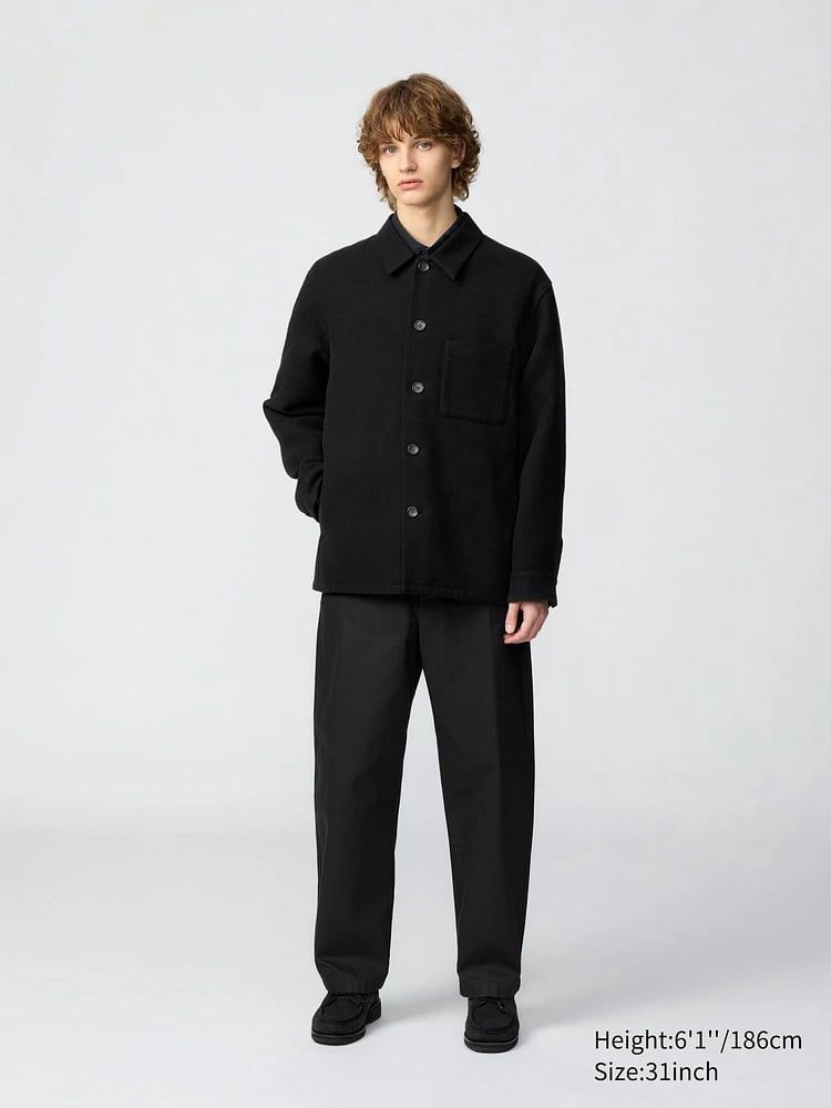  Quần Chinos Uni Ổng Rộng dành cho Nam. Chất quần 100% cotton dày dặn, form quần wide fit dễ mặc. 