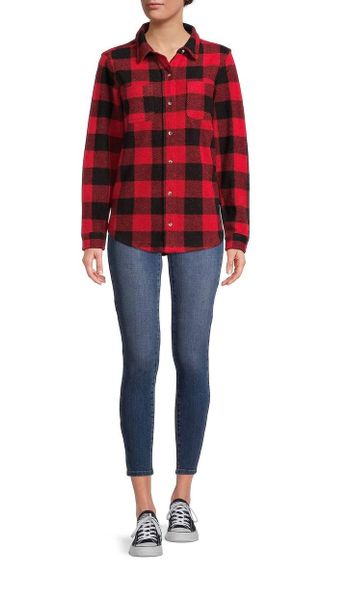  Áo sơ mi flannel Time & Tru Shirt Fannel Jacket dành cho Chị Em. Chất vải mềm mịn, chắc chắn. 