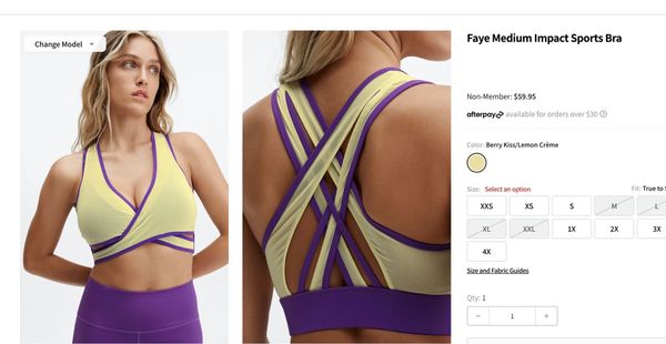  Áo bra Fabletics dành cho Nữ. Hàng chính hãng, xịn 100%. 