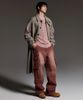 Quần jeans túi hộp MUSINSA Smoke Pink Pigment Extra Wide Cargo Denim dành cho Nam.