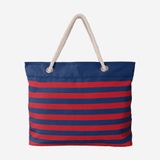  Túi tote đi biển Foco . Chất vải canvas, unisex. Xanh sọc cam cá sấu. 