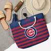 Túi tote đi biển Foco . Chất vải canvas, unisex. Xanh sọc cubs