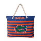  Túi tote đi biển Foco . Chất vải canvas, unisex. Xanh sọc cam cá sấu. 