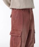  Quần jeans túi hộp MUSINSA Smoke Pink Pigment Extra Wide Cargo Denim dành cho Nam. 