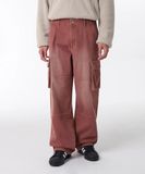  Quần jeans túi hộp MUSINSA Smoke Pink Pigment Extra Wide Cargo Denim dành cho Nam. 