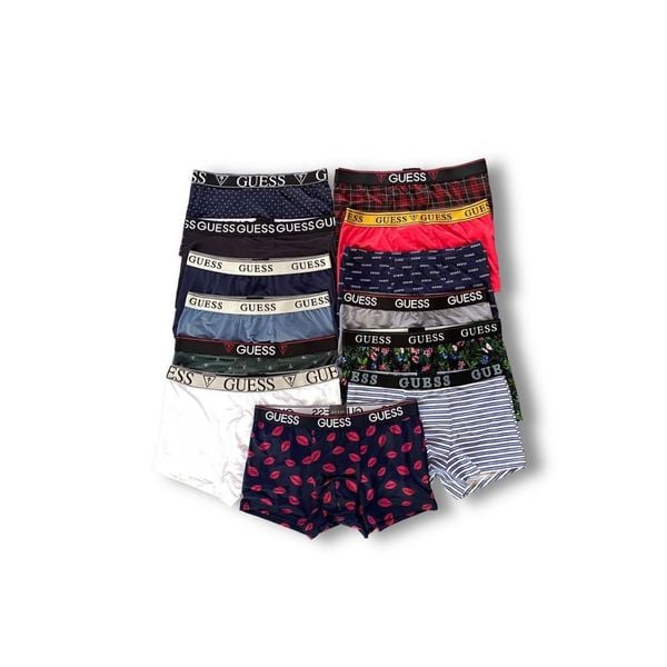  Set 3 quần boxer GUESS  xuất Hàn dành cho Nam. Chất vải performance mỏng nhẹ, lý tưởng mặc hè. Co giãn 4 chiều. 