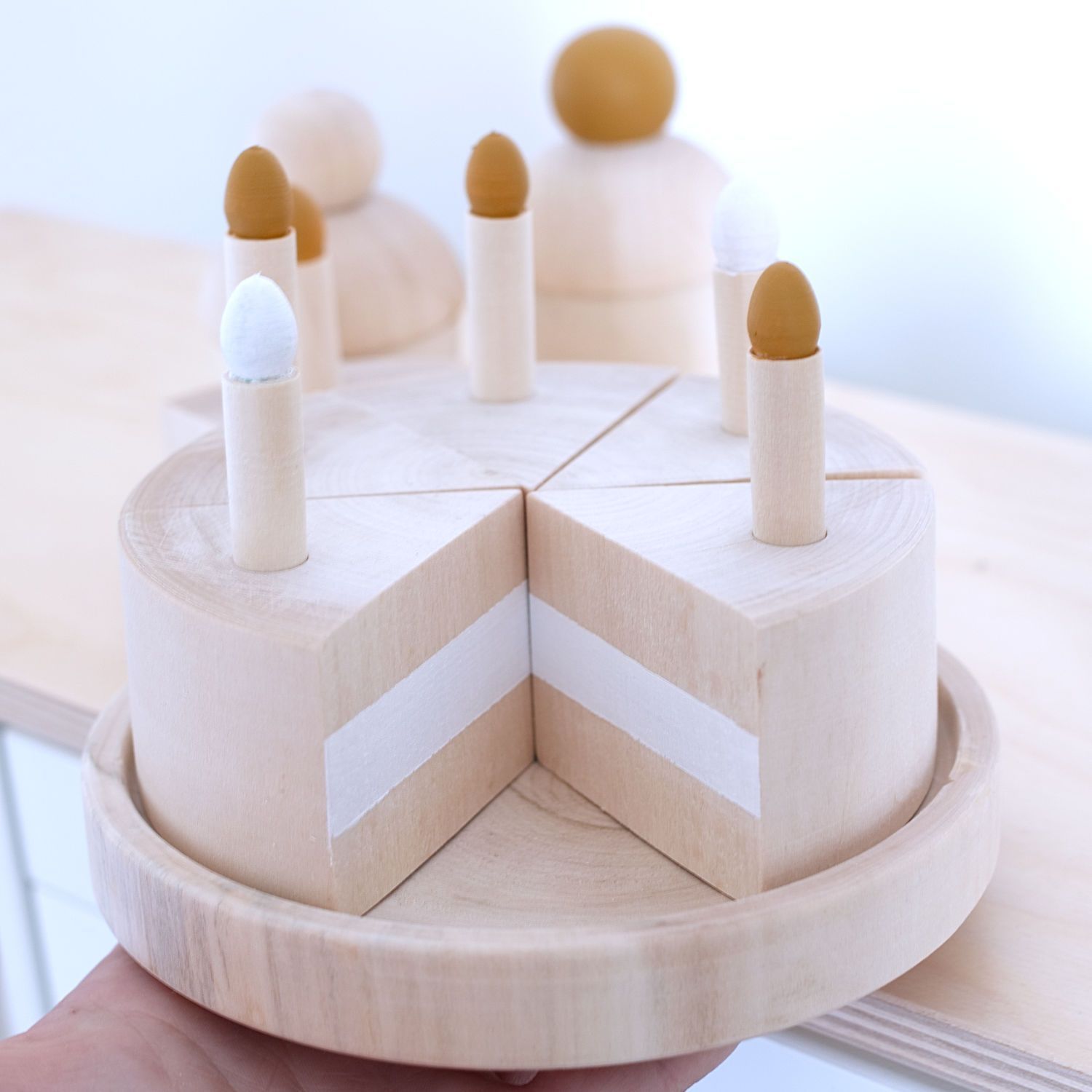  Mô hình bánh sinh nhật - Đồ chơi bằng gỗ dễ thương cho bé gái 