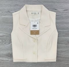 TQ6058 - Áo gile cổ vest kem ( áo lẻ )