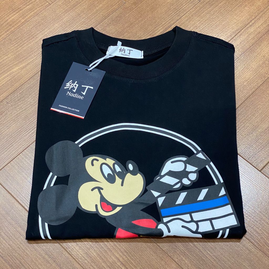 TUN0220 ÁO THUN IN MICKEY (ĐEN)