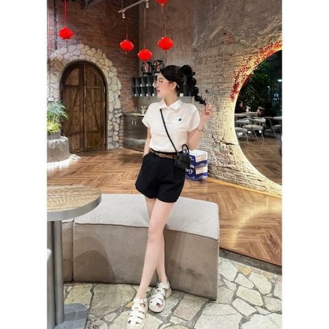 Set áo polo + quần short đen + nịt