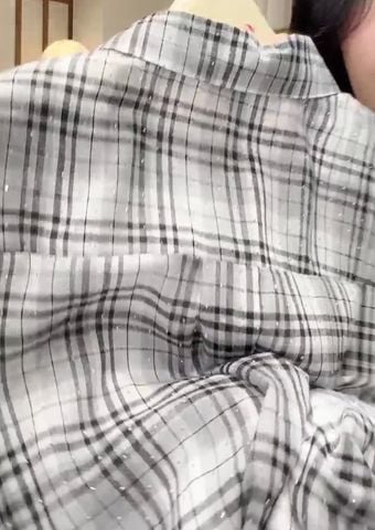 LEN2784 SƠMI CARO ĐÍNH ĐÁ + ÁO DÂY (ĐEN)