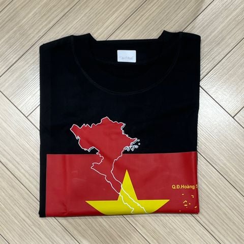 TUN0110 ÁO THUN BẢN ĐỒ VN (ĐEN)