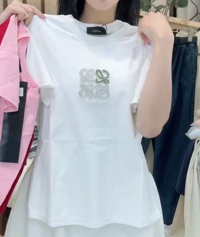 LEN1032 ÁO THUN QC LOGO KẾT HẠT (TRẮNG)