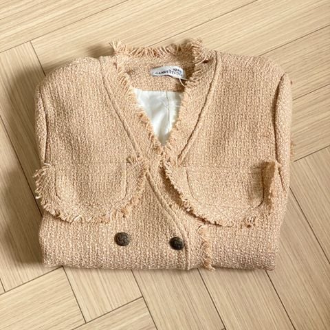 QCC1126- Áo khoác dạ Nâu