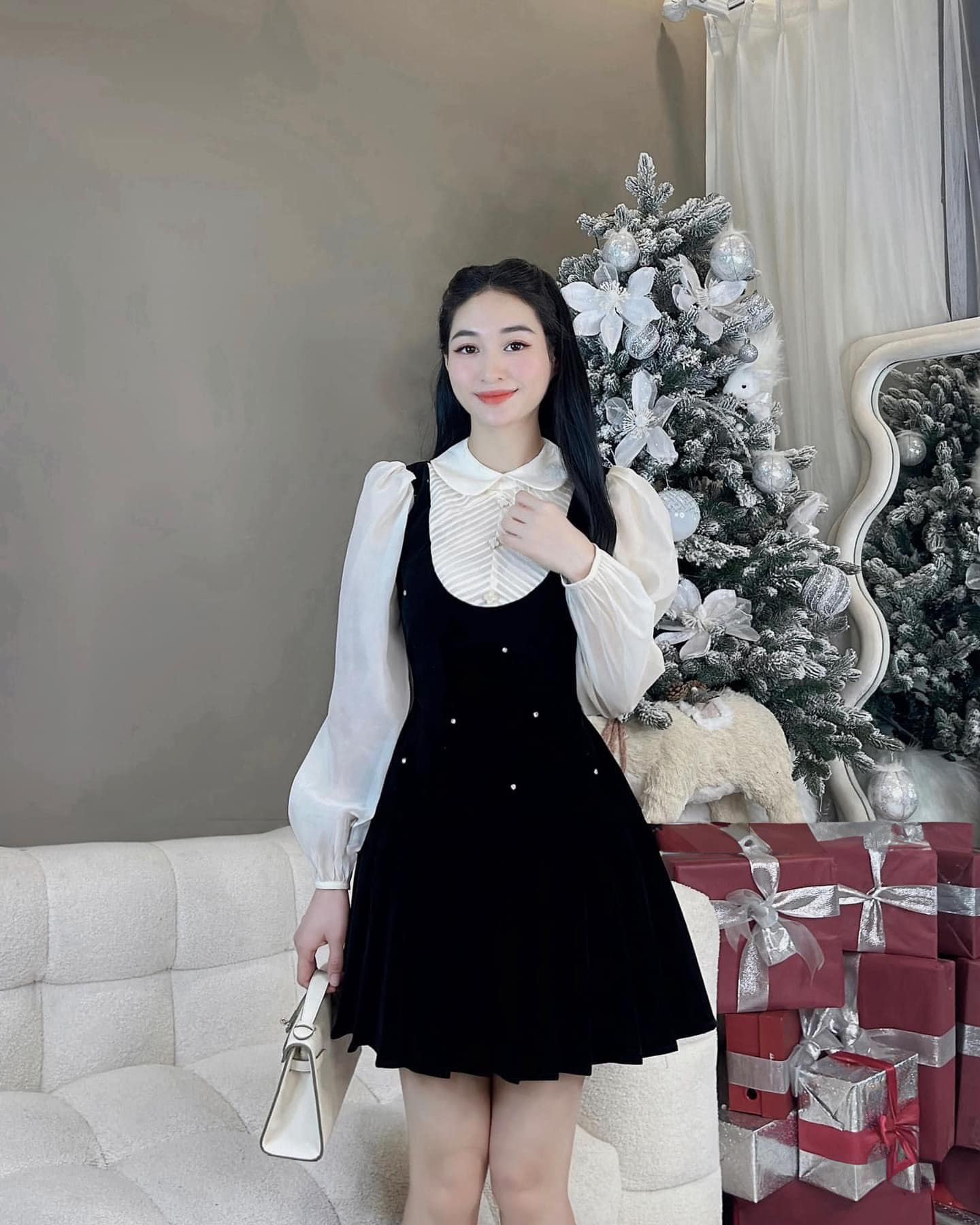 Váy Tiểu Thư Dài Tay Buộc Eo - Đầm Bánh Bèo Màu Trắng SÓC SHOP 1 - Đầm, váy  nữ | ThờiTrangNữ.vn