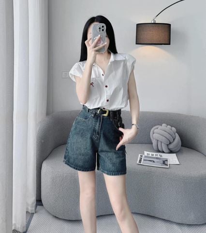 VGU6782 SET SƠ MI TAY NGẮN + SHORT JEAN K25