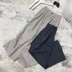 TB7356 QUẦN DÀI HỌA TIẾT TIM ĐEN