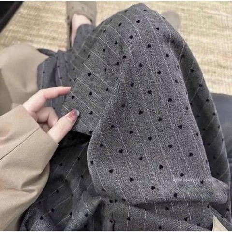TB7356 QUẦN DÀI HỌA TIẾT TIM ĐEN