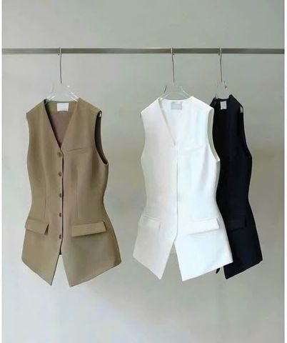 KS0136 - Set Áo Gile, Quần Short ĐEN
