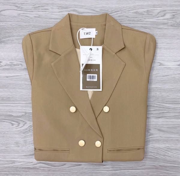 KS0154 - Áo khoác vest nâu