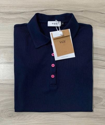 VGU9112-Áo thun body cổ polo X.Đen
