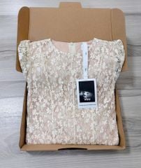 VGU8952-Đầm ren hoa tay dài