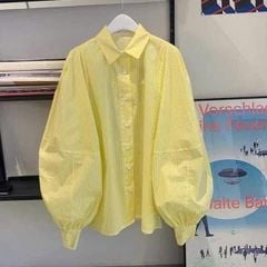VGU9304-Áo sơ mi tay phồng Vàng (áo lẻ)