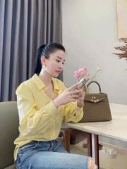 VGU9304-Áo sơ mi tay phồng Vàng (áo lẻ)