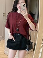 TB7557-Áo thun tay ngắn Đỏ Đô (áo lẻ)