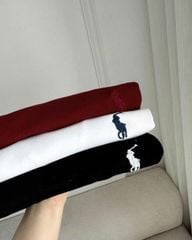 VGU9302-Áo thun viền cổ thêu họa tiết Đỏ (áo lẻ)