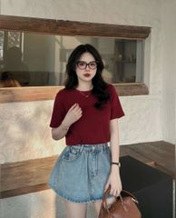 VGU9371 SET ÁO THUN ĐỎ CV JEANS