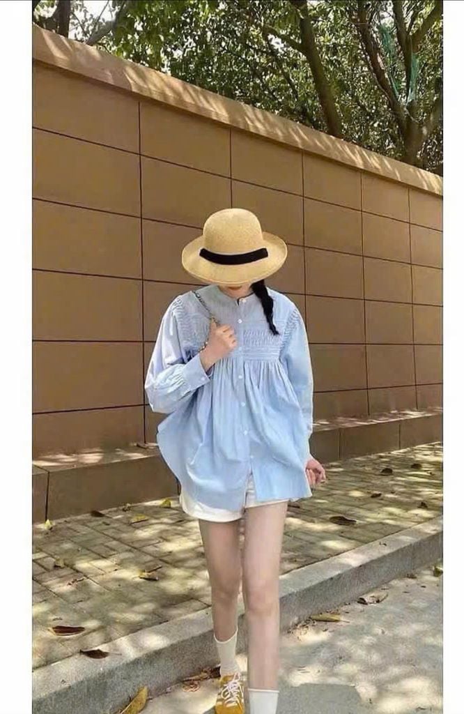 KS0280 Áo sơmi tay dài + Quần kaki (Vàng)