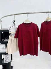 VGU9346 SET ÁO THUN ĐỎ, CV XẾP LI