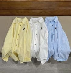 TQ3976-Áo sơ mi tay dài thêu micky Xanh (áo lẻ)