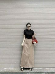 VGU9337-Chân váy jean Trắng (CV lẻ)