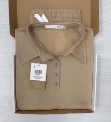 TQ3961-Set thun áo cổ polo, quần short Nâu