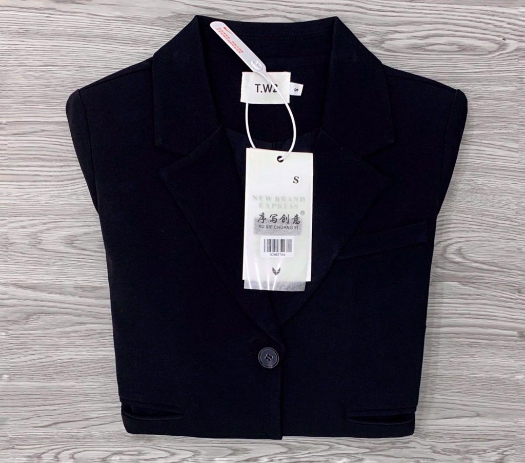 KS0276 KHOÁC VEST FORM LỬNG (ĐEN)