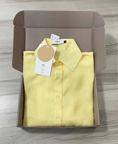VGU9304-Áo sơ mi tay phồng Vàng (áo lẻ)