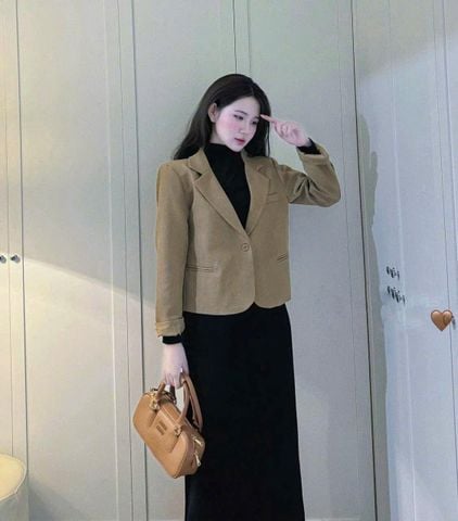 KS0275 KHOÁC VEST FORM LỬNG (NÂU)