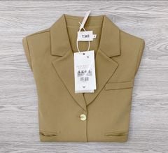 KS0275 KHOÁC VEST FORM LỬNG (NÂU)