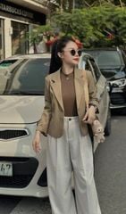 KS0275 KHOÁC VEST FORM LỬNG (NÂU)