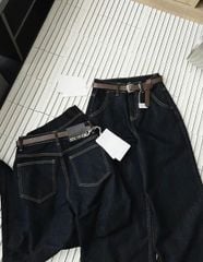 TB7435-Quần jean suông kèm nịt
