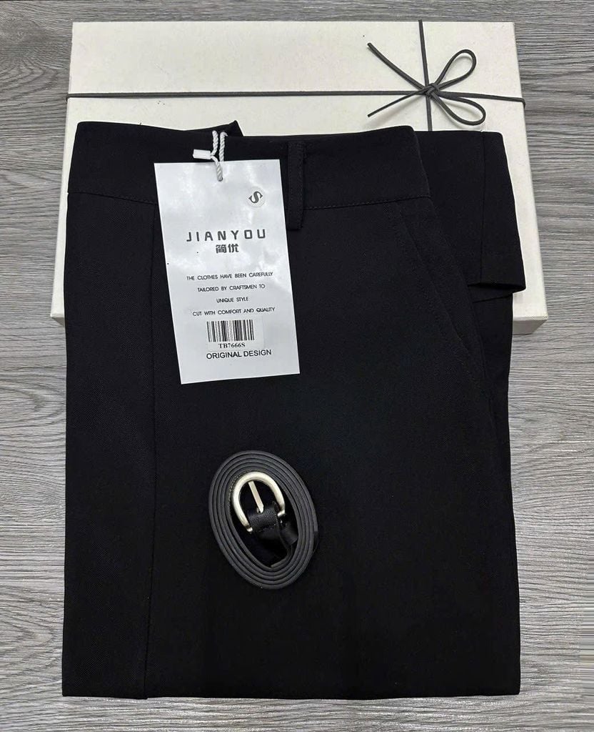 TB7666-Chân váy dài+ nịt Đen